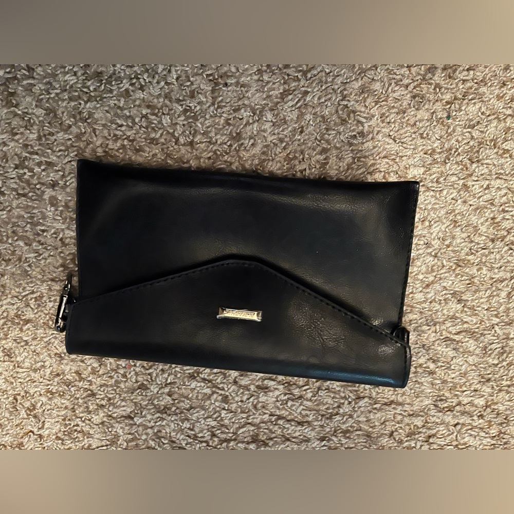 Black clutch bag